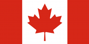Bandera de Canadá, viajando por América en automóvil
