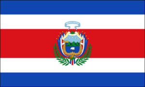 bandera de costa rica, viajando por latinoamerica en auto, desde argentina hasta alaska en auto