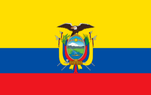 bandera de Ecuador, viajando por latinoamerica en auto, desde argentina hasta alaska en auto