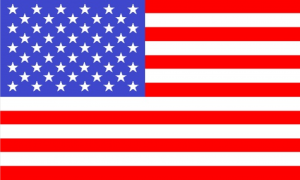 Bandera de Estados Unidos, viajando por América en automóvil