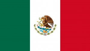 Bandera de México, viajando por Latinoamérica en automóvil
