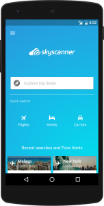 Skyscanner app para viajeros