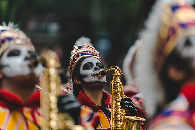 También hay música en el xantolo y festejan al ritmo de la música